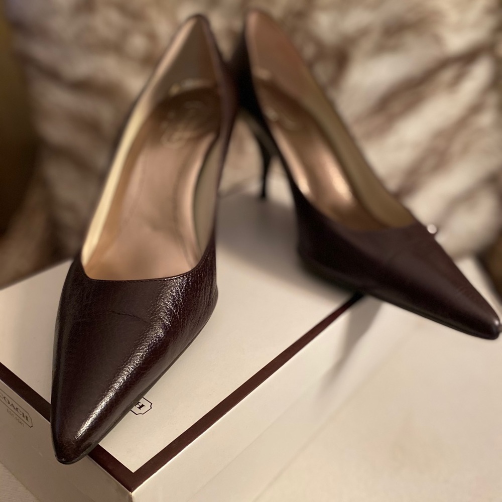 COACH Amy - Brown Leather Heels 8